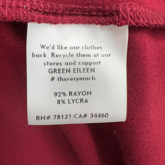 Eileen Fisher Sleeveless Blouse Womens Size Small Burgundy Casual Staple Classic - Picture 5 of 8